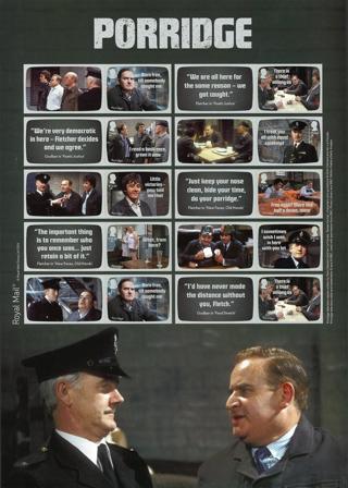 England - TV serien Porridge - Postfrisk ark