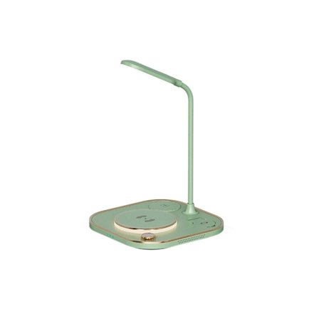 Snabb trådlös laddare 5 i 1 trådlös laddare med dimbar LED-skrivbordslampa och varmt nattljus för Iphone Iwatch Airpods