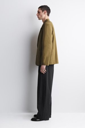 COS Men's Blazer Desestructurada De Algodón in Verde