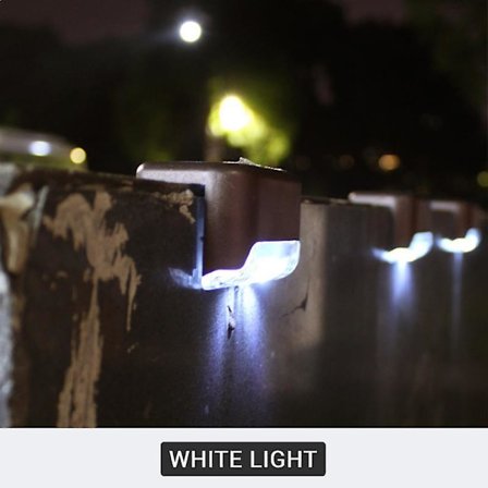 4 st solcellslampor för trädäck LED Vattentät Utomhus Solcellslampor Trädgårdssteg Lampor Dekoration för Trädgård Uteplats Trapp Staket