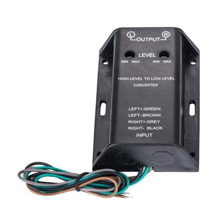 Højt til lavt niveau output audio RCA højttaler adapter Højttaler niveau konverter kabel