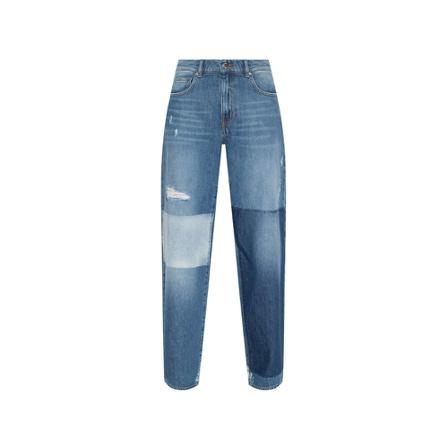 Love Moschino, Distressed jeans Blauw, Dames, Maat:W26