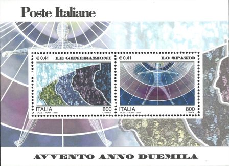 Italien - Årtusindeskiftet Rummet - Postfrisk miniark