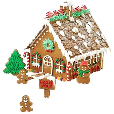 Pepperkakehus Kakeform Sett, Rustfritt Stål DIY Bake-sett, Perfekte Julesign med Gaveeske for Barn og Voksne