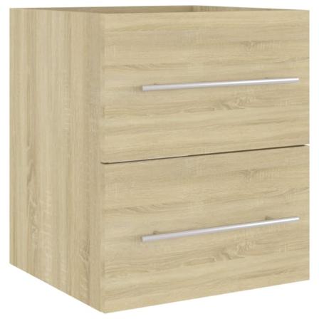 Vidaxl Tvättställsskåp Sonoma-ek 41x38,5x48 Cm Spånskiva Brun