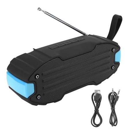 Trådløs Bluetooth-højttaler Bass Udendørs Cykling Opbevaringskort FM Radio Højttalerboks Blå