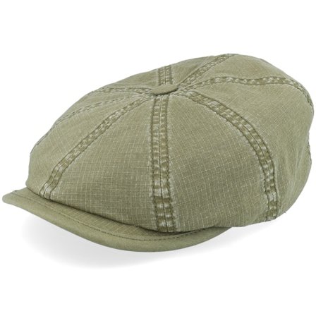 Stetson - Verde flatcap Gorra - Hatteras Ripstop Olive Flat Cap @ Hatstore