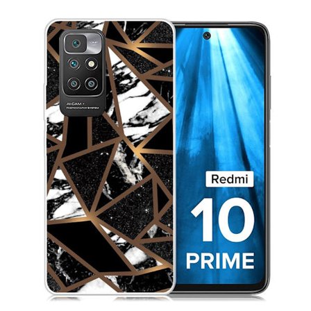 Marmormotiv Xiaomi Redmi 10 Prime / Xiaomi Redmi 10 skal - Fragment Av Svart Kakel