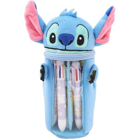 Stitch-kynäkotelo läpinäkyvällä ikkunalla, vetoketjullinen, sileä kynäkotelo, meikkipussi, kestävä Stitch-kynäkotelo kouluun, lahja