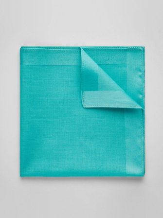 John Henric Men's Turquoise Pocket Square Cotton Size Onesize