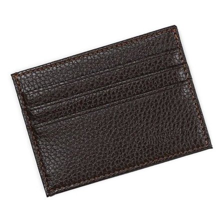 Tunn korthållare 7 fack konstläder - Svart / Brun Brun