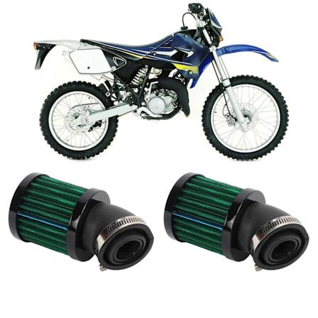 Motorsykkel Luftfilter Bøy 45 Grader Erstatning for GPZ1100 KZ1000 POLICE KZ1000A KZ1000E KZ1000D KZ900A KZ900B LTD Svart + Grønn