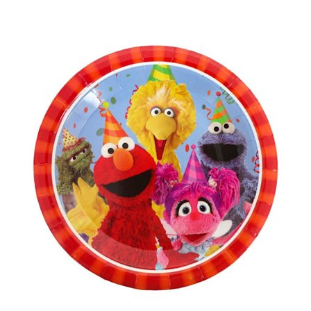 10 stk. Sesam Stasjon Tallerkener 7" Festutstyr Bursdagsdekorasjoner