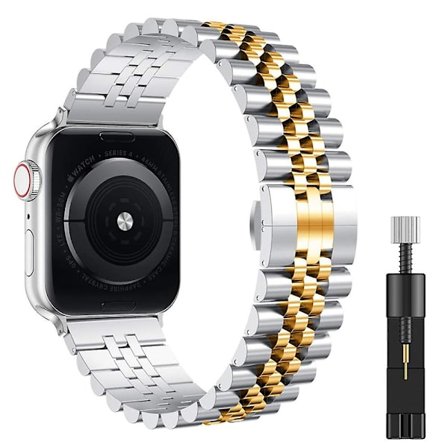 Metallrem för Apple Watch 49 mm 40 mm 41 mm 42 mm 44 mm 45 mm Lyxarmband i rostfritt stål Tillbehör för Iwatch 8 7 6 5 4 3 2 Se