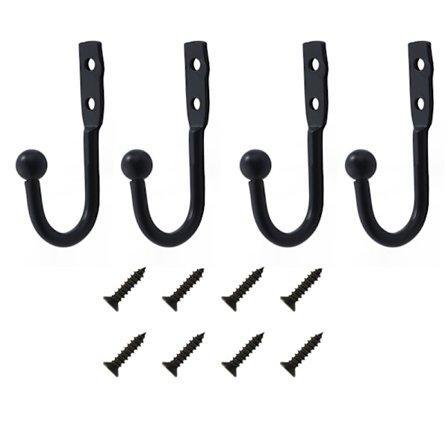 Vægkroge med skruer 4-pak