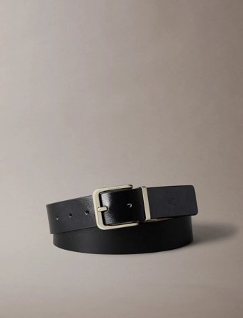 Calvin Klein Casual Pin Buckle 35Mm Adj/Rev - Black - 90