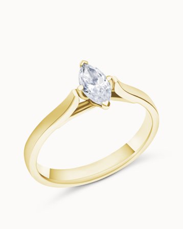 Solitairering Magdalena 18K Gultguld Naturlig Diamant 0.50 Carat - Forlovelsesringe & Vielsesringe hos Vanbruun