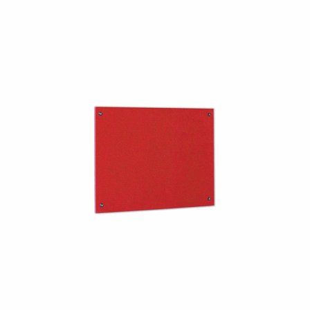 Recycled fire-retardant noticeboard, 900x600 mm, red