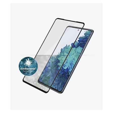 PanzerGlass, Samsng, Galaxy S21 FE CF, Hybridglas, Sort, Antibakteriel, Fungerer med fingeraftrykslæser på skærmen, Fuld frame dækning, Afrundede kant