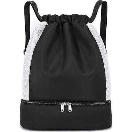 Gymnastikpose til børn, gymnastikpose med snørelukning, vandtæt rygsæk med skorum og vådrum, stor sportstaske til kvinder, mænd og teenagere