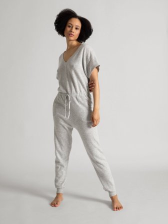 Kashmina - Kashmir jumpsuit "Cruising" - lys grå - Size L