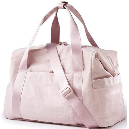 Damehåndtaske Pink 47x22x28cm Stor Skuldertaske Lynlås Shopper Laptop Strand Rejse Business Gym Kompatibel med Samsung Xiaomi