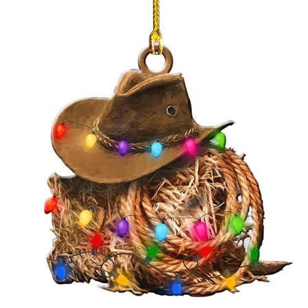 Mordely Hatt Stövlar Ornament Xmas Tree Hängande Skylt G-3PCS G-3PCS