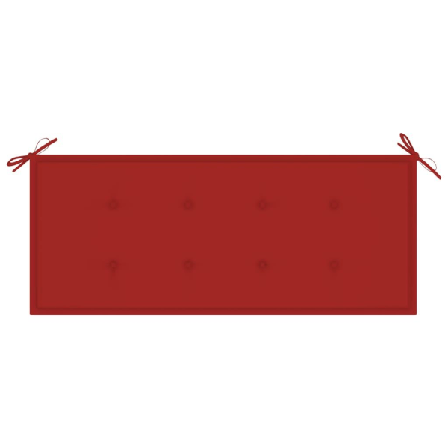 Vidaxl Bänkdyna För Trädgården 120x50x3 Cm Röd Röd
