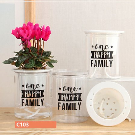 Självvattnande planteringskrukor Mini rund design suckulent växtkruka Inomhus Hemträdgård Modern dekorativ kruka