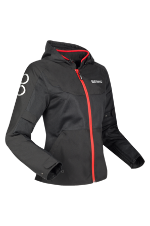MC-jakke Bering Profil Dame Svart/Rød M