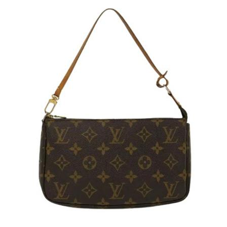 Louis Vuitton Vintage, Pre-owned Pochette Accessoires Monogram Bag Bruin, Dames, Maat:ONE Size,Canvas