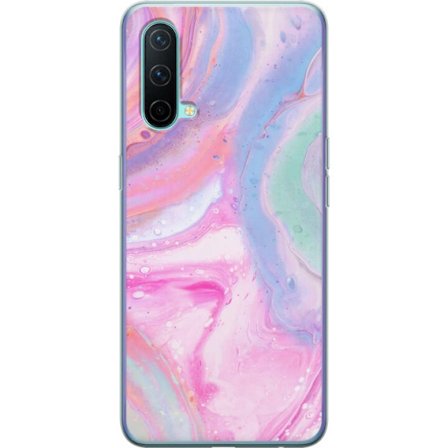 Kompatibelt Mobilskal till OnePlus OnePlus Nord CE 5G Abstrakt pastellfärgad marmorkonst med flytande akryleffekt i rosa, blått och grönt för mode