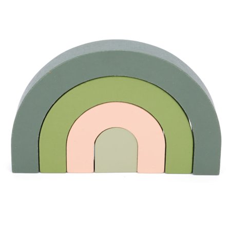 Fargerike byggeklosser for barn i tre, pedagogisk leketøy, grønn