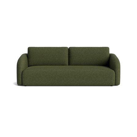 Savona 3-Sitzer-Schlafsofa, Stauraum, Aragon Grün, einfarbig, modernes Design, Bettfunktion, Nozag-Federung, Polsterung, 90cm Sitztiefe