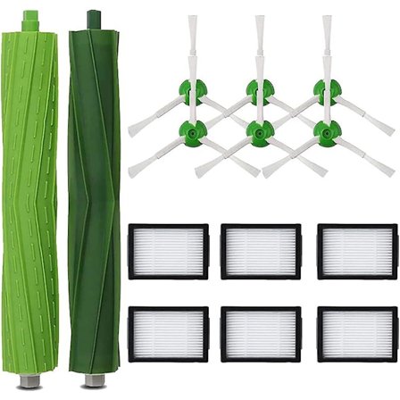 Tilbehørssæt til Roomba E5 E6 I3 I3+ I7 J7 J7+ E5154 E5158 Komplette reservedele til reservedele, sidebørster, filtre