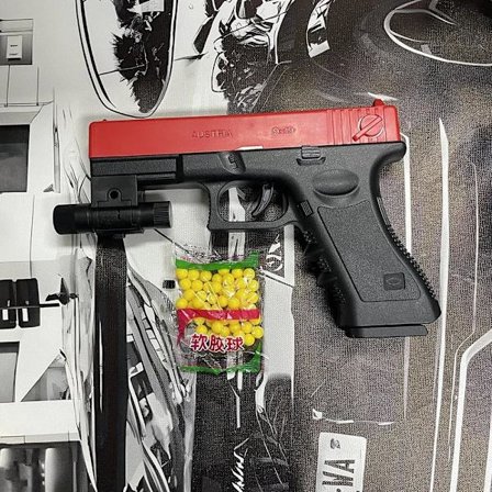 G17 Glock Soft Bullet Airsoft Pistol Legetøjspistol med magasin til udendørs sport og spil