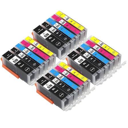 4 Sett med 5 blekkpatroner for å erstatte Canon PGI-570 & CLI-571 Kompatibel/ikke-OEM fra Go Inks (20 blekk)