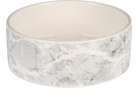 Keramikk Hundeskål, Marmor Grå - 900ml