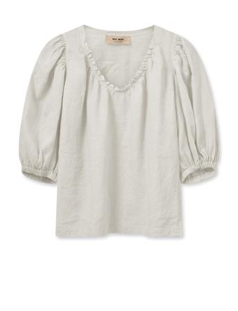 Mmtaissa Linen Blouse MOS MOSH White