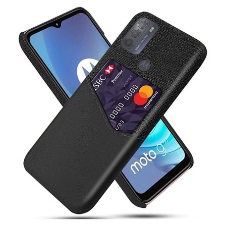 Bofink Motorola Moto G50 Card Suojakuori - Musta