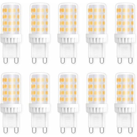 G9 LED-pære, nøytral hvit 4000K, 360 graders strålevinkel, 5W LED-pære i stedet for 40W-50W halogen, umiddelbar belysning for innendørs bruk, pakke 