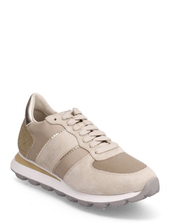 D Spherica Vseries A Lave Sneakers Beige GEOX*Betinget Tilbud