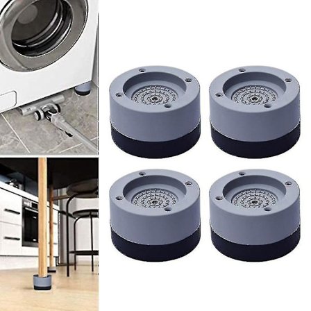 4 st halkfria antivibrationsdynor för tvättmaskin fötter brusreducering