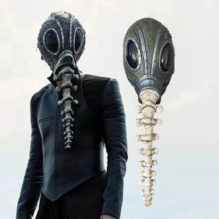 Sandman-maske til Halloween-bal, rædselsmaske