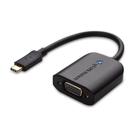 USB-C-videoadapter - Svart - VGA, HDMI, DVI-konvertering - PC, Mac, projektor