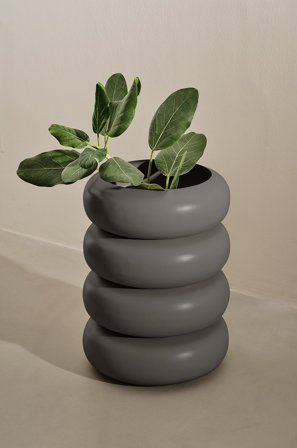 Jotex - Plantepotte ø 34 Cm Mørk grå - TESSA - Kjøp Krukker hos Jotex
