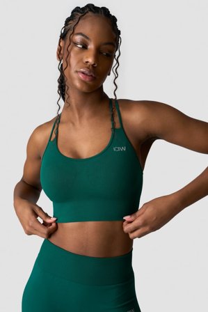 ICANIWILL - Define Seamless Sports Bra Dark Green - Sports-BH - Damer - Træningstøj fra ICIW