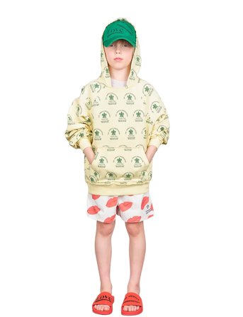 THE ANIMALS OBSERVATORY Beaver Kid Hoodie White Flowers - Multi/patterned - 14 Y
