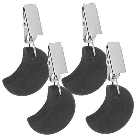 Pöytäliinan painot ulkokäyttöön Suorakulmainen pidike Kivi Rauta Estää liukumisen Piknikit 4 kpl Musta Musta 7.30X3.60X0.80CM