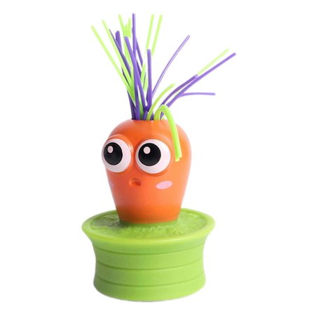 Gulrot Leke Hår Trekke Rosa Simulering Gulrot Leke for Å Presse Klype Myk Klemme Leke for Barn for Konsentrasjonstrening Oransje[YATOY]